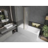 Mexen Flip 2-panel bathtub screen 140 x 150 cm, frost, gold - 894-140-101-50-30
