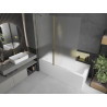Mexen Flip 2-panel bathtub screen 140 x 150 cm, frost, gold - 894-140-101-50-30