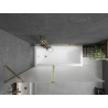 Mexen Flip 2-panel bathtub screen 140 x 150 cm, frost, gold - 894-140-101-50-30