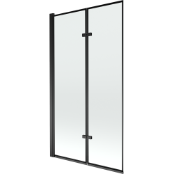 Mexen Castor 2-wing bathtub screen 100 x 150 cm, Black pattern, Black - 892-100-002-70-70