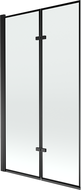 Mexen Castor 2-wing bathtub screen 100 x 150 cm, Black pattern, Black - 892-100-002-70-70
