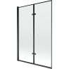 Mexen Castor 2-wing bathtub screen 120 x 150 cm, Black pattern, Black - 892-120-002-70-70