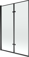 Mexen Castor 2-wing bathtub screen 120 x 150 cm, Black pattern, Black - 892-120-002-70-70