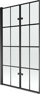Mexen Castor 2-wing bathtub screen 100 x 150 cm, Black pattern, Black - 892-100-002-70-77