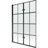 Mexen Castor 2-wing bathtub screen 120 x 150 cm, Black pattern, Black - 892-120-002-70-77