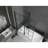 Mexen Castor 2-wing bathtub screen 120 x 150 cm, Black pattern, Black - 892-120-002-70-77
