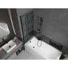 Mexen Castor 2-wing bathtub screen 120 x 150 cm, Black pattern, Black - 892-120-002-70-77