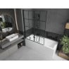 Mexen Castor 2-wing bathtub screen 120 x 150 cm, Black pattern, Black - 892-120-002-70-77