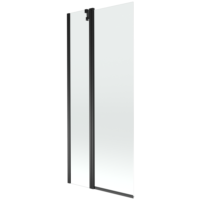 Mexen Flip 1-wing bathtub screen 80 x 150 cm, transparent, Black - 894-080-101-70-00