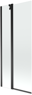 Mexen Flip 1-wing bathtub screen 80 x 150 cm, transparent, Black - 894-080-101-70-00