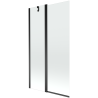 Mexen Flip 1-wing bathtub screen 100 x 150 cm, transparent, Black - 894-100-101-70-00