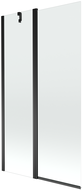 Mexen Flip 1-wing bathtub screen 100 x 150 cm, transparent, Black - 894-100-101-70-00