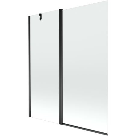 Mexen Flip 1-wing bathtub screen 140 x 150 cm, transparent, Black - 894-140-101-70-00