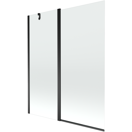 Mexen Flip 2-panel bath screen 140 x 150 cm, transparent, black - 894-140-101-70-00