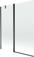Mexen Flip 1-wing bathtub screen 140 x 150 cm, transparent, Black - 894-140-101-70-00