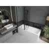Mexen Flip 2-panel bath screen 140 x 150 cm, transparent, black - 894-140-101-70-00