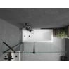 Mexen Flip 2-panel bath screen 140 x 150 cm, transparent, black - 894-140-101-70-00