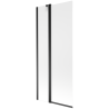 Mexen Flip 1-wing bathtub screen 80 x 150 cm, Frosted, Black - 894-080-101-70-30