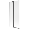 Mexen Flip 2-panel bathtub screen 80 x 150 cm, frost, black - 894-080-101-70-30