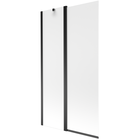 Mexen Flip 2-panel bath screen 100 x 150 cm, frosted, black - 894-100-101-70-30