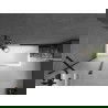 Mexen Flip 1-wing bathtub screen 120 x 150 cm, Frosted, Black - 894-120-101-70-30