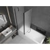 Mexen Flip 2-wing bath screen 120 x 150 cm, frost, black - 894-120-101-70-30