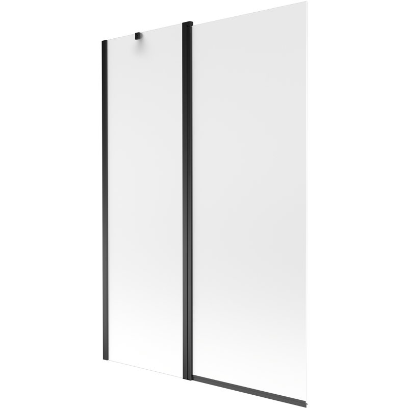 Mexen Flip 2-wing bath screen 120 x 150 cm, frost, black - 894-120-101-70-30