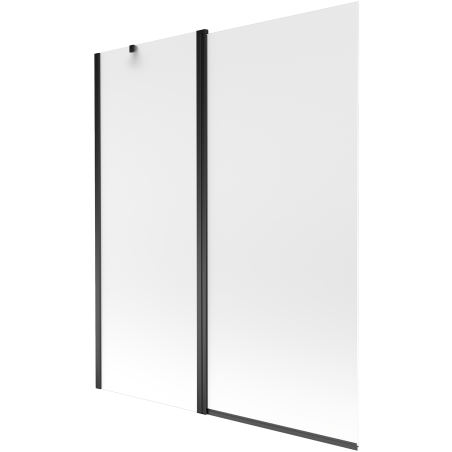 Mexen Flip 1-wing bathtub screen 140 x 150 cm, Frosted, Black - 894-140-101-70-30