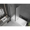 Mexen Flip 2-panel bathtub screen 140 x 150 cm, frost, black - 894-140-101-70-30