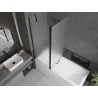 Mexen Flip 2-wing bath screen 140 x 150 cm, frost, black - 894-140-101-70-30