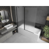 Mexen Flip 2-wing bathtub screen 140 x 150 cm, frost, black - 894-140-101-70-30