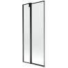 Mexen Flip 1-wing bathtub screen 80 x 150 cm, Black pattern, Black - 894-080-101-70-70