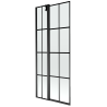 Mexen Flip 2-panel bath screen 80 x 150 cm, black grid, black - 894-080-101-70-77