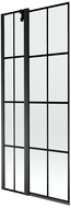 Mexen Flip 1-wing bathtub screen 80 x 150 cm, Black pattern, Black - 894-080-101-70-77