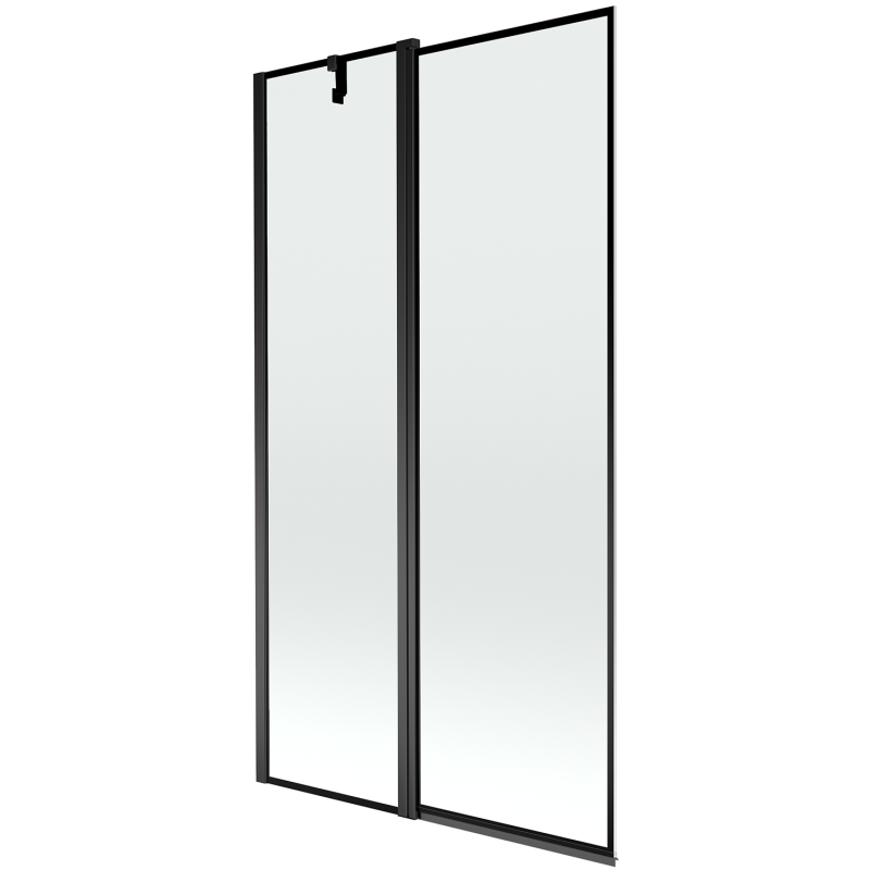 Mexen Flip 2-panel bath screen 100 x 150 cm, black frame, black - 894-100-101-70-70