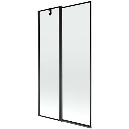 Mexen Flip 2-panel bath screen 100 x 150 cm, black frame, black - 894-100-101-70-70