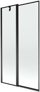 Mexen Flip 1-wing bathtub screen 100 x 150 cm, Black pattern, Black - 894-100-101-70-70