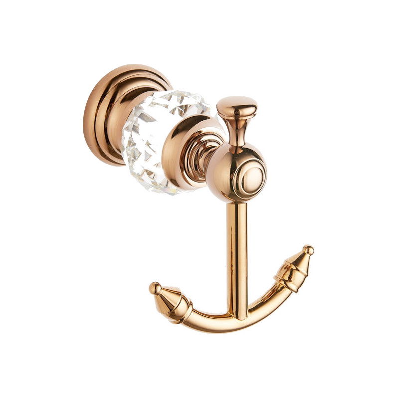 Mexen Estela double towel hook, Rose gold - 7011535-60