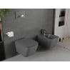 Mexen Madox Rimless WC Bowl with Soft-Close Slim Seat, Duroplast, Dark Gray Matte - 30154061