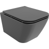 Mexen Madox Rimless WC Bowl with Soft-Close Slim Seat, Dark Grey Matte - 30154061