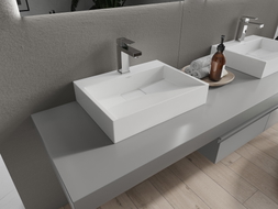 Mexen Ava above-counter conglomerate sink 1/O 50 x 38 cm, white - 23015001