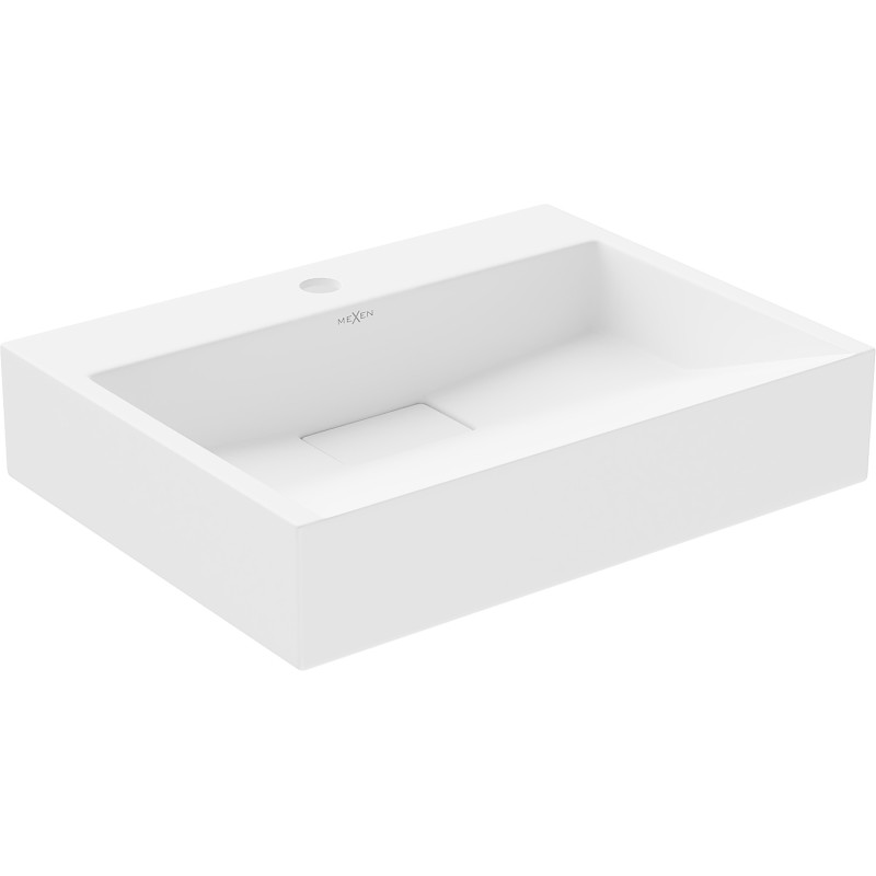Mexen Ava countertop sink made of conglomerate 1/O 50 x 38 cm, white - 23015001