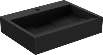 Mexen Ava above-counter washbasin made of conglomerate 1/O 50 x 38 cm, black - 23015071