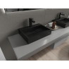 Mexen Ava above-counter washbasin made of conglomerate 1/O 50 x 38 cm, black - 23015071