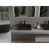 Mexen Ava above-counter washbasin made of conglomerate 1/O 50 x 38 cm, black - 23015071