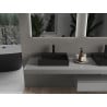 Mexen Ava countertop basin made from conglomerate 1/O 50 x 38 cm, black - 23015071