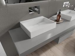 Mexen Ava conglomerate countertop washbasin W/O 50 x 38 cm, white - 23015000