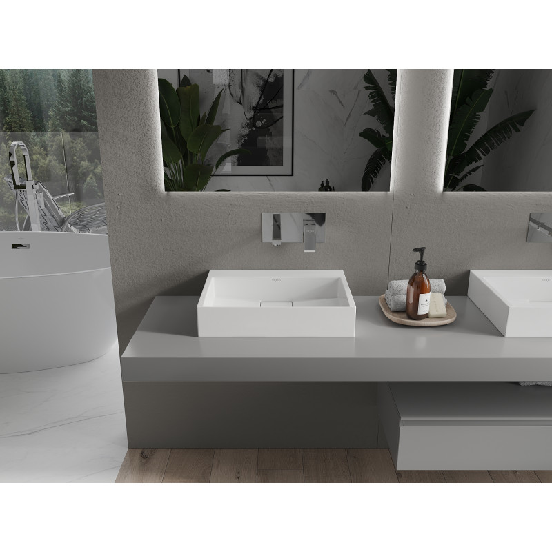 Mexen Ava countertop sink made of composite B/O 50 x 38 cm, white - 23015000