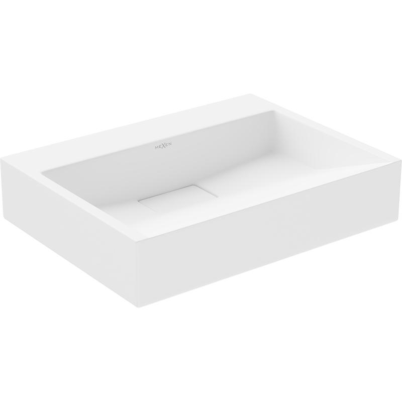 Mexen Ava conglomerate countertop washbasin W/O 50 x 38 cm, white - 23015000