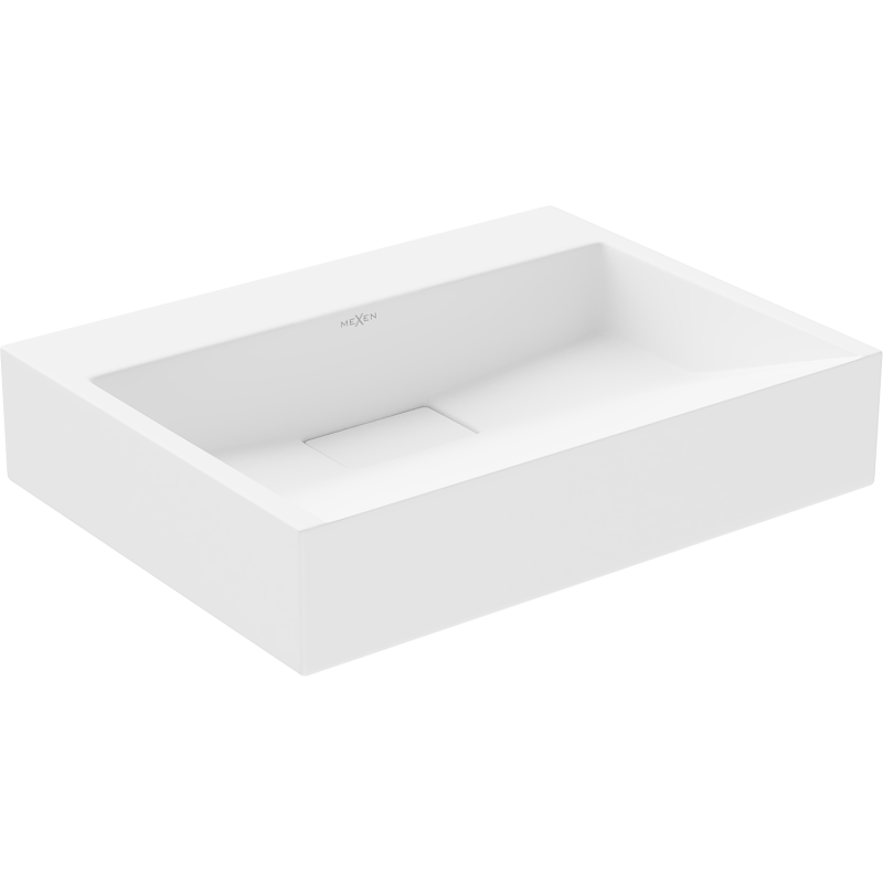 Mexen Ava countertop basin made of conglomerate B/O 50 x 38 cm, white - 23015000